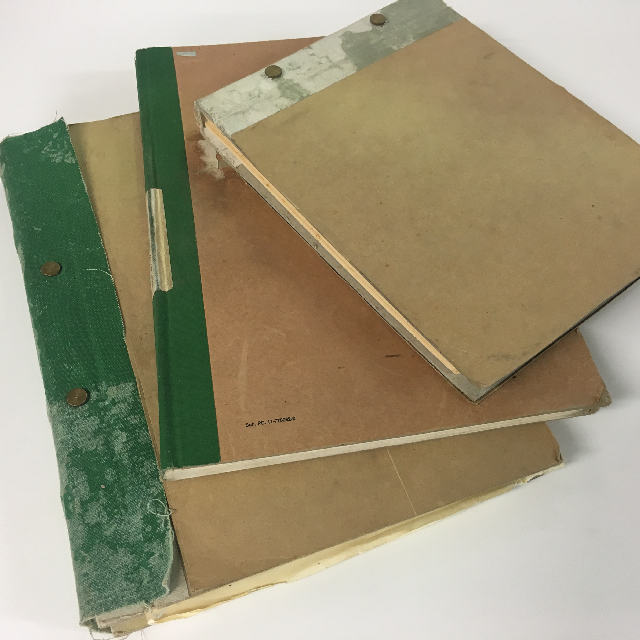 FILE, Older Style Cardboard w Green Binding